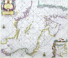 Oost Zee Vertoonende alle de gelegentheyt… by Hendrick Doncker, Mapa Morza Bałtyckiego, 1687 miedzioryt kolorowany, 52, sold Feb 2023