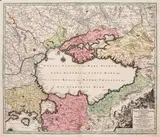 Matthäus Seutter, Nova et accurata Tartariae Europaeae seu Minoris et in specie Crimeae…, Mapa wybrzeży Morza Czarnego, Augsburg, po 1741 miedzioryt kolorowany w epoce, 50