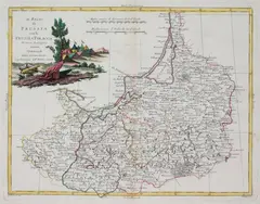 Antonio Zatta, Il Regno di Prussia con la Prussia Polacca…, Mapa Prus, Wenecja, 1781 miedzioryt kolorowany w epoce, 32