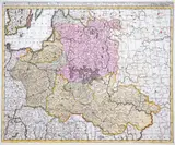 Gerard i Leonard Valck, Regnum Poloniae divisum in Magnum Ducatum Lithuaniae…, Mapa ziem Rzeczpospolitej, wyd. Gerard i Leonard Valck, Amsterdam, ok. 1710 miedzioryt kolorowany w epoce
