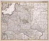 Gerard i Leonard Valck, Regnum Poloniae divisum in Magnum Ducatum Lithuaniae…, Mapa ziem Rzeczpospolitej, wyd. Gerard i Leonard Valck, Amsterdam, 1710 miedzioryt kolorowany liniowo, 49