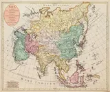Asia secundum novas celeberrimi de l'Isle Proiectiones… by Georg Friedrich Lotter Matthäus Albrecht Lotter, Mapa Azji według Guillaume’a de l'Isle’a, Augsburg, ok. 1772 miedzioryt kolorowany w epoce, 49, sold Feb 2023
