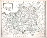 Pierre Bourgoin, Royaume de Pologne GD. Duche de Lithuanie…, Mapa ziem Rzeczpospolitej pochodząca z „Atlas elementaire de la geographie”, stan pierwszy, wyd. Pierre Bourgoin, Paryż, 1765 miedzioryt kolorowany liniowo, 36