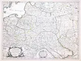 Guillaume de l’Isle, La Pologne dresée sur ce qu’en ont donne Starovolsk, Beauplan, Hartknoch..., Mapa ziem Rzeczpospolitej, stan pierwszy, wyd. Guillaume de l’Isle, Paryż, 1702 miedzioryt kolorowany liniowo