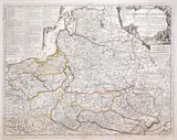Le Royaume de Pologne by Jean Baptiste Nolin I Jean Nicolas de Tillemont, Mapa ziem Rzeczpospolitej, stan drugi, wyd. Jean Baptiste Nolin I, Paryż, 1697 miedzioryt kolorowany liniowo, sold Feb 2023