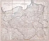 Daniel Friedrich Sotzmann, Generalkarte von Königreich Preussen, u. d. hertz Warschau, Mapa ziem Rzeczpospolitej, prawdopodobnie stan drugi, wyd. Schneider Buchhandlung, Norymberga, 1811 miedzioryt kolorowany liniowo, papier naklejony na płótno, wym. mapy 58