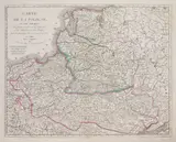 Carte de la Pologne, ou sont indiquées… by Jean Baptiste Nolin I Jean Nicolas de Tillemont, Mapa ziem Rzeczpospolitej z 1691 r., stan ósmy, wyd. Jean & Co., Paryż 1831 miedzioryt kolorowany liniowo, 46, sold Feb 2023