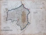 Juliusz Kolberg, Mappa jeneralna województwa sandomierskiego, Warszawa, 1827litografia kolorowana, papier naklejony na płótno; wym. arkusza 42