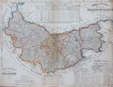 Juliusz Kolberg, Mappa jeneralna województwa mazowieckiego, Warszawa, 1826litografia kolorowana