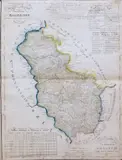 Juliusz Kolberg, Mappa jeneralna województwa kaliskiego, Warszawa, 1827litografia kolorowana, papier naklejony na płótno; wym. arkusza 56