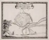 Erik J. Dahlberg, Ichnographia Posnaniae, Metropolis…, Plan Poznania podczas potopu szwedzkiego, pochodzący z dzieła S. Pufendorfa „De Rebus a Carolo Gustavo”, Norymberga, 1696 miedzioryt, 25