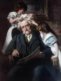 Maximilian Bernhard Sturmhoefel, Małe fryzjerki, olej, płótno
