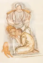 Leopold Gottlieb, Miłosierdzie, litografia barwna, papier, 40