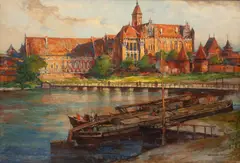 Gerhard Graf, Malbork, olej, płótno