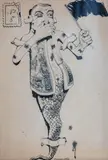 Bronisław Wojciech Linke, Rysunek satyryczny, 1949 r., 1949, tusz, papier