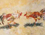 Witold Domański, Poranne porachunki, olej, płótno