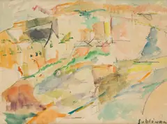 Judyta Sobel, Pejzaż, pastel, akwarela, papier