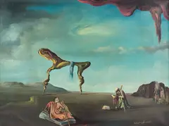 Henryk Kozakiewicz, Pejzaż surrealistyczny, olej, płótno