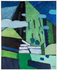 Tadeusz Dominiku, Machu Picchu, 1998, 1998, olej, płótno