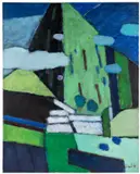 Tadeusz Dominiku, Machu Picchu, 1998, 1998, olej, płótno