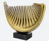 Bez tytułu by Kazimierz Łukasz Żywuszko, mosiądz, podstawa marmurowa, sold Jan 2023