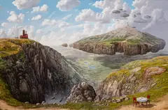 Spotkanie przed burzą, 2020 by Jarosław Jaśnikowski, 2020, olej, płótno, sold Nov 2022