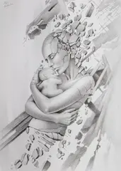 Maja Borowicz, Bez tytułu, ołówek, papier, 40