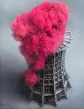 Peter Gric, Pink Incident, 2020, 2020, akryl, płyta
