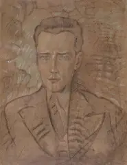 Stanisław Ignacy Witkiewicz, Portret mężczyzny, 1936 r., 1936, pastel, papier