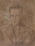 Stanisław Ignacy Witkiewicz, Portret mężczyzny, 1936 r., 1936, pastel, papier