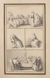 Daniel Mikołaj Chodowiecki, Cztery scenki, 1780 r., 1780, ołówek, papier, 19