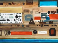 Jan Tarasin, Zapis, 1985, 1985, akwarela, gwasz, papier