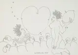 Jan Dobkowski, Kompozycja erotyczna, 1995, 1995, ołówek, papier, 15