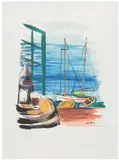 Moïse Kisling, Cannes, litografia barwna, papier; 27