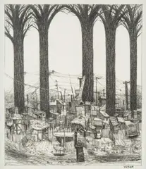 Jacek Yerka, Bez tytułu, lata 90. XX w., ołówek, papier