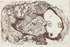 Erna Rosenstein, Pocałunek, akwaforta, papier