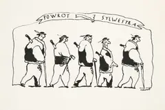 Andrzej Czeczot, Powrót z Sylwestra, tusz, papier