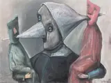 Stasys Eidrigevičius, Bliźnięta, 1992, 1992, pastel, papier