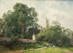 Robert Śliwiński, Pejzaż letni, olej, płótno