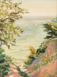 Tadeusz Dobrowolski, Bałtyk w Gdyni, 1922 r., 1922, olej, płyta