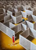 Rafał Olbiński, Return to Sender, akryl, płótno