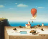 Viacheslav (Vincento) Osada, On the air balloon, 2021, 2021, olej, płótno