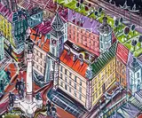 Plac zamkowy, 2018 by Edward Dwurnik, 2018, akryl, płótno, sold Oct 2022