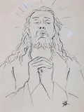 Wlastimil Hofman, Chrystus, tusz, papier