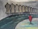 Carlotta Bologna, Baczność, 1957 r., 1957, olej, płótno