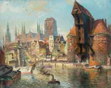 Teodor Urtnowski, Gdańsk, olej, płótno, 65