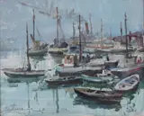 Antoni Suchanek, Hel, technika mieszana, papier