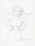 Rafał Olbiński, Elle n’etait pas très effrayée, 2016 r., 2016, ołówek, papier