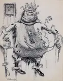 Bronisław Wojciech Linke, Feudalizm, 1948 r., 1948, tusz, papier