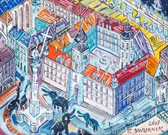 Edward Dwurnik, Plac Zamkowy, 2017, 2017, akryl, płótno